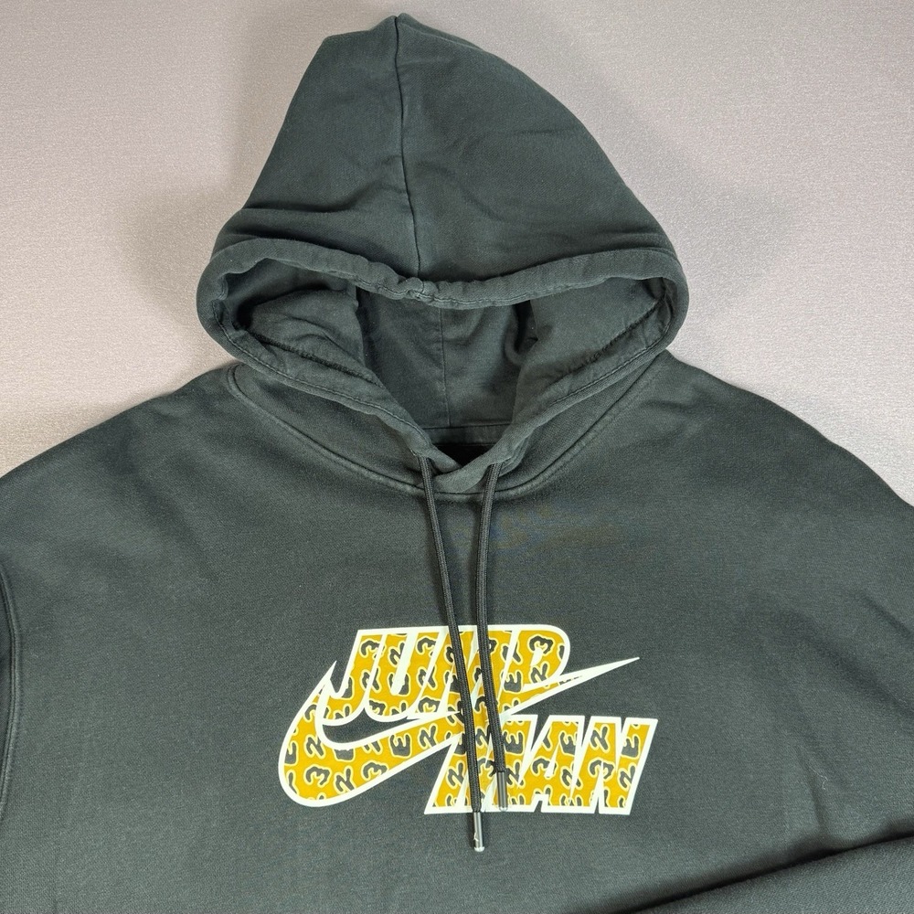 Nike Air Jordan Jumpman Hoodie Men's Large Sweatshirt Cheetah Logo Pullover - Picture 1 of 8